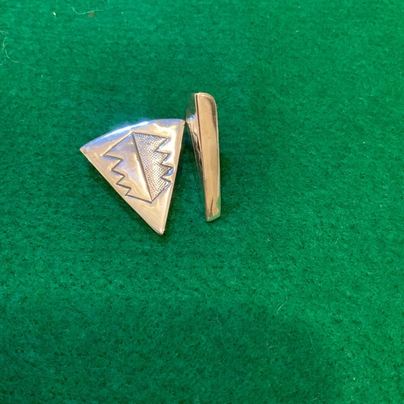Vintage Sterling Silver? ~ Native American Navajo? ~ Shirt Collar Tips - Picture 5 of 9